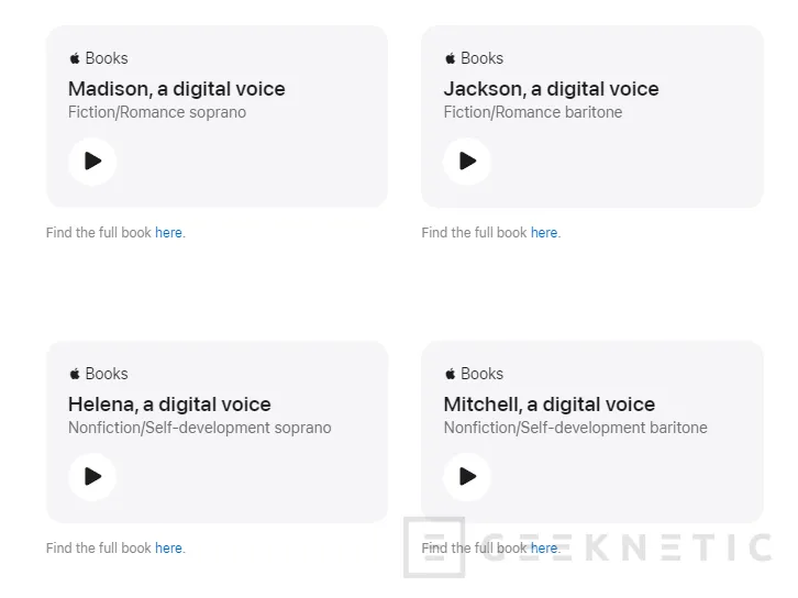 Geeknetic Apple has quietly released several AI-narrated audiobooks 1