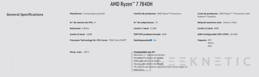 Geeknetic Los AMD Ryzen 7040 para portátiles no cuentan con PCI Express 5.0 1