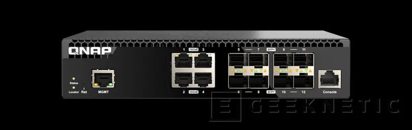 Geeknetic Nuevo Switch Gestionado QNAP QSW-M3212R-8S4T con 12 puertos a 10 GbE y tamaño reducido 1