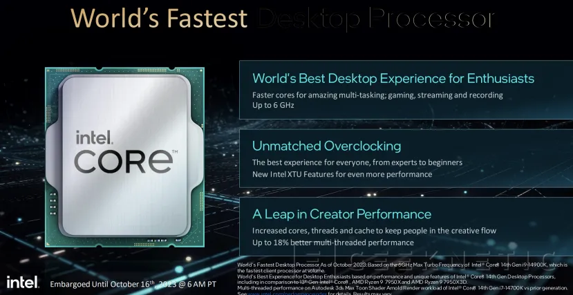 Geeknetic Los nuevos procesadores Intel Core Raptor Lake Refresh alcanzan los 6 GHz y soportan overclock con IA 2