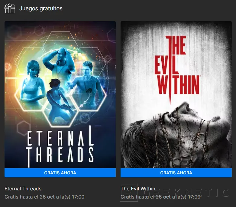 Geeknetic Consigue Gratis Eternal Threads y The Evil Withing esta semana en la Epic Games Store 1