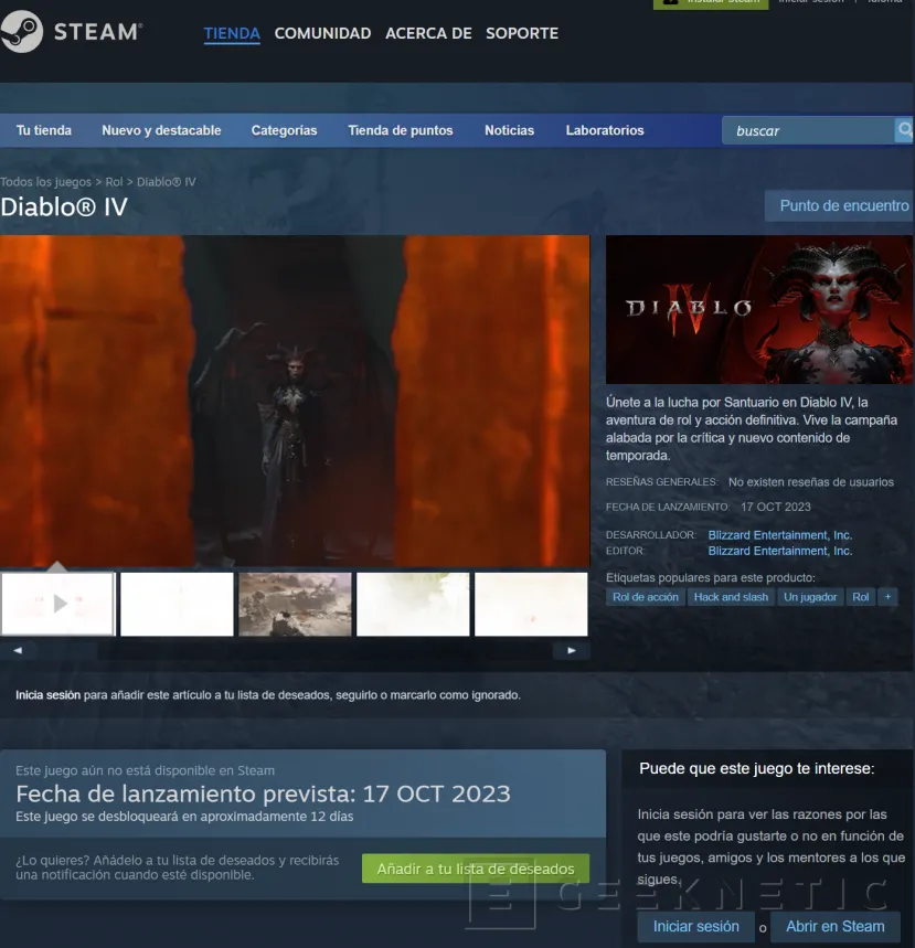 Geeknetic Diablo IV llegará a Steam el 17 de octubre 1