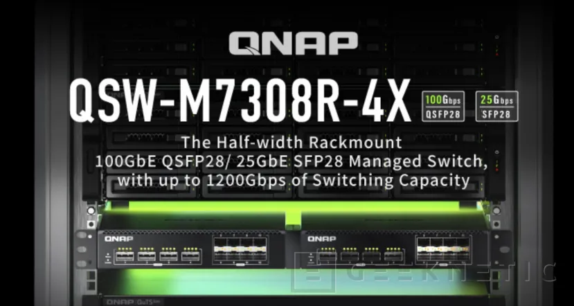 Geeknetic El Switch QNAP QSW-M7308R-4X incluye cuatro puertos de 100 GbE 2