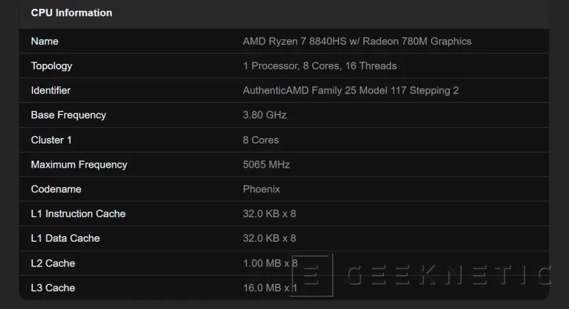 Geeknetic Los AMD Ryzen 8940H, 8840HS y 8640HS se dejan ver en Geekbench con especificaciones similares a los Ryzen 7000H 2