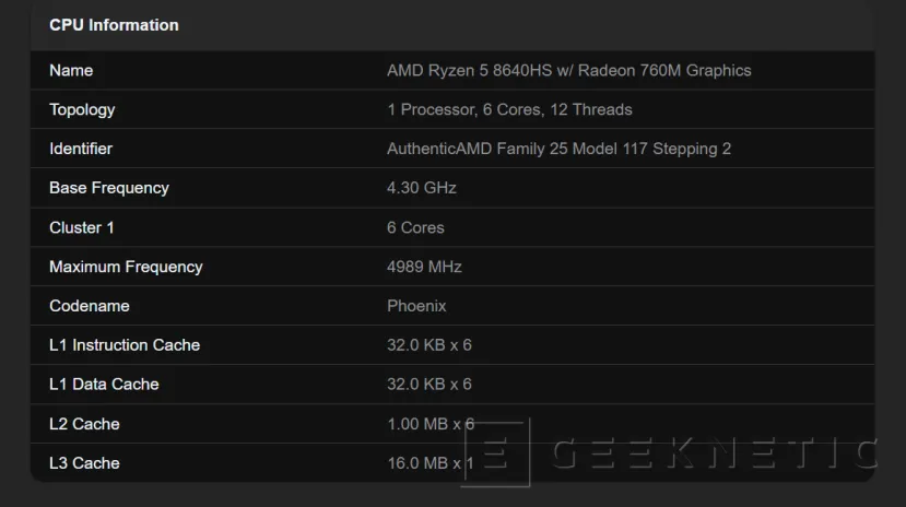 Geeknetic Los AMD Ryzen 8940H, 8840HS y 8640HS se dejan ver en Geekbench con especificaciones similares a los Ryzen 7000H 3