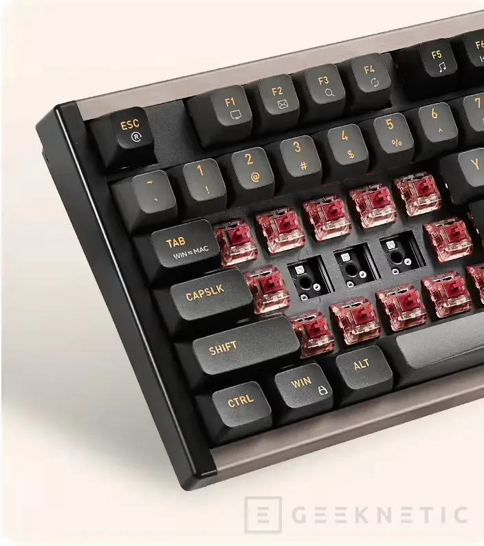 Geeknetic Minisforum lanza su primer teclado inalámbrico con interruptores Kailh Red, iluminación RGB y cubiertas de tecla de PBT por 99 dólares 2