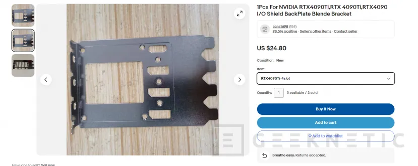 Geeknetic Aparece al a venta en eBay el soporte de 4 ranuras de la NVIDIA RTX 4090 Ti por 24,80 dólares 1