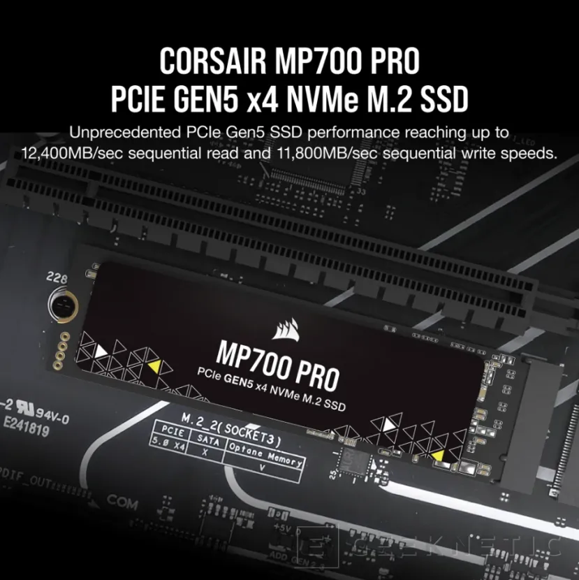 Geeknetic Disponibles los SSD M.2 CORSAIR MP 700 PRO con y sin disipador y hasta 12.400 MB/s de lectura 2