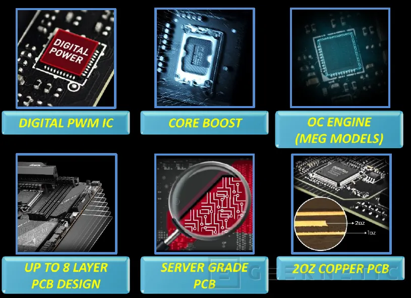 Geeknetic MSI eleva las características de sus placas Quality Design con memoria DDR5 a 7.800 MHz y diseños de hasta 26+2 fases 1