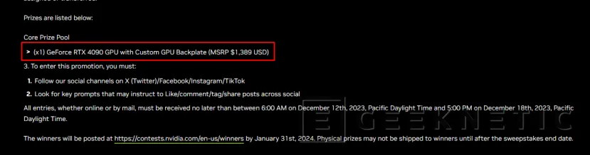 Geeknetic El concurso para ganar una NVIDIA RTX 4090 Edición Especial Doom anuncia una bajada en su precio recomendado 2