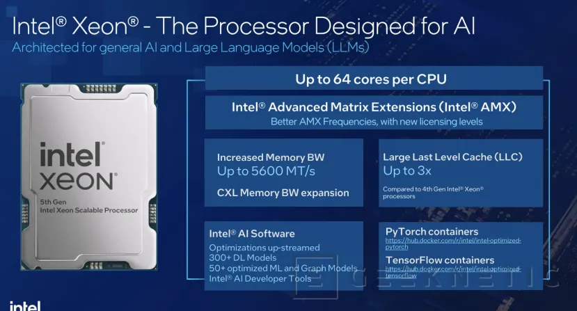 Geeknetic Intel Xeon de 5ª Generación: Todos los detalles de su Arquitectura Orientada a Inteligencia Artificial 17