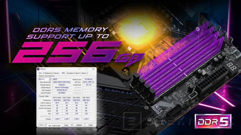 Geeknetic ASRock muestra una captura con el AMD Ryzen 8700G funcionando con 256 GB de memoria RAM 1