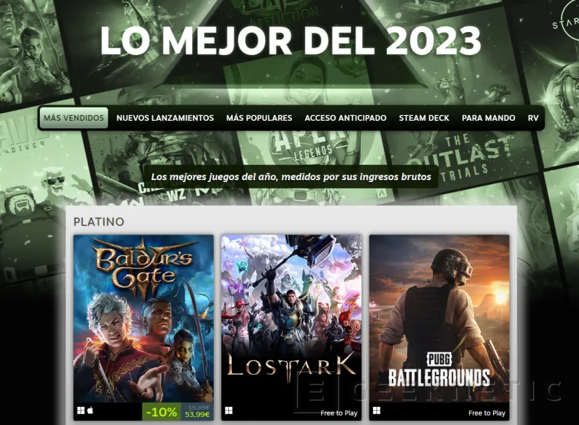 Geeknetic Steam revela los mejores juegos del 2023 con Baldur´s Gate III, Starfield o Hogwarts Legacy en varias categorías 1