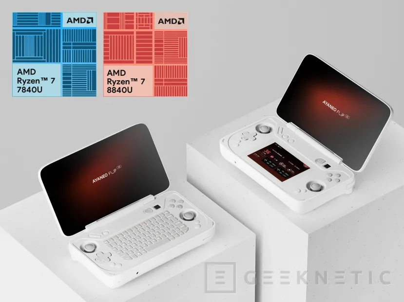 Geeknetic AYANEO presenta la consola con pantalla plegable FLIP KB o FLIP DS con teclado completo o pantalla secundaria 2