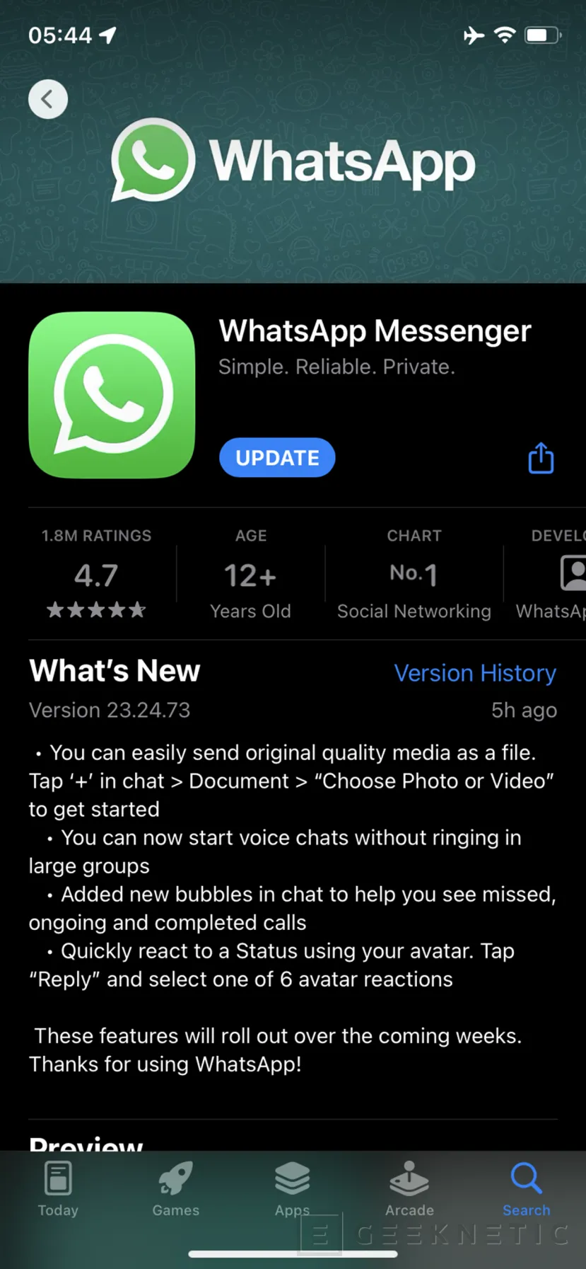 Geeknetic WhatsApp ahora permite a los usuarios de iOS compartir archivos multimedia en calidad original 1