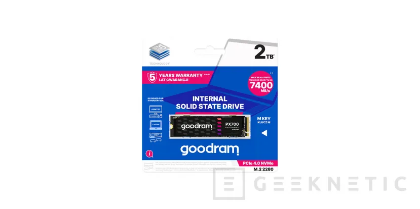 Geeknetic Goodram anuncia el nuevo disco SSD PX700 compatible con PCIe 4.0 y lectura de hasta 7.400 MB/s 2