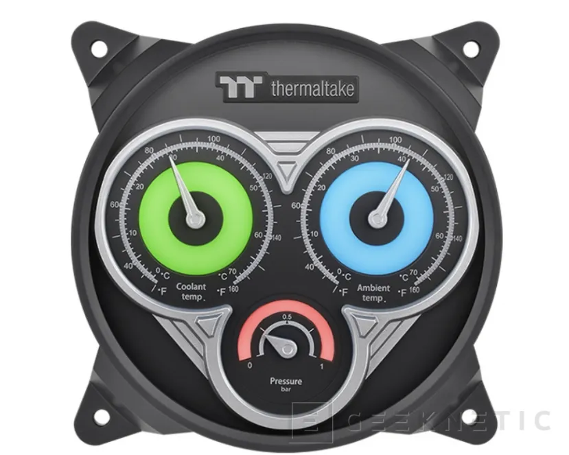 Geeknetic Thermaltake TF3 Liquid Cooling System Dashboard: Un Panel Analógico para monitorizar temperaturas y presión de la RL 1
