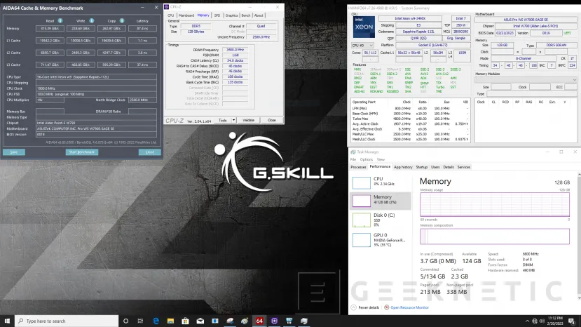 Geeknetic G.SKILL lanza módulos R-DIMM para los nuevos Intel Xeon W con velocidades de hasta 6.400 MHz CL30 4