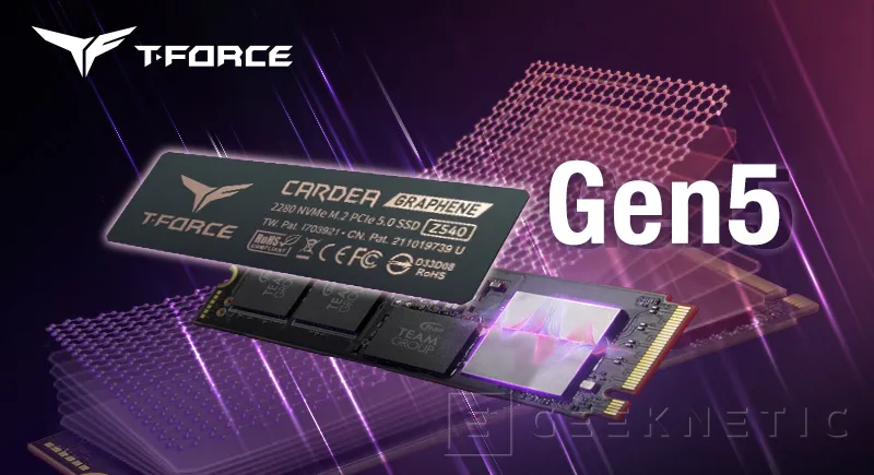 Geeknetic Teamgroup lanza su unidad SSD M.2 T-FORCE CARDEA Z540 PCIe 5 de 2 TB disponible a partir de abril 1