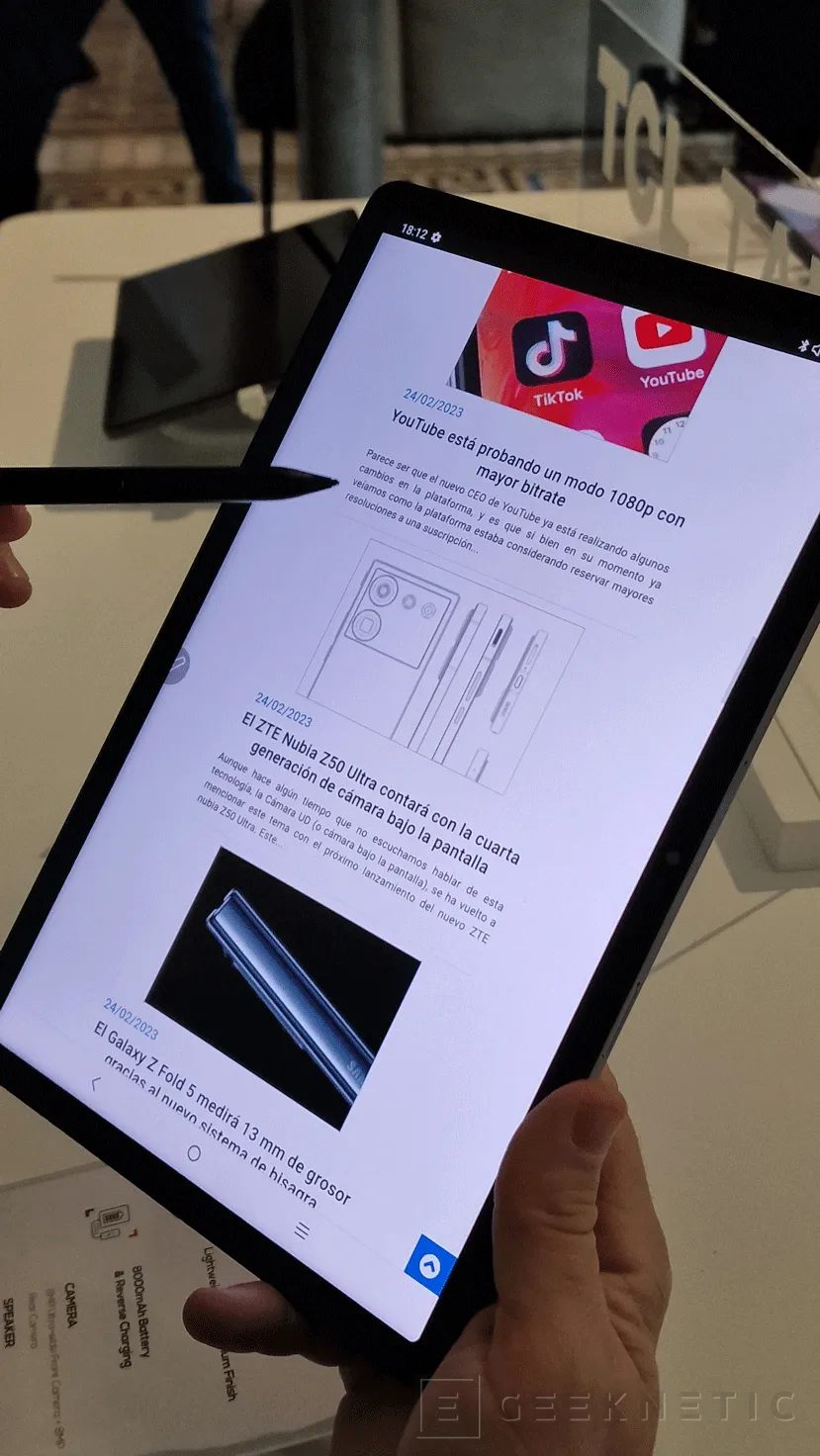 La nueva tablet TCL NXTPAPER 11 incluye una novedosa pantalla