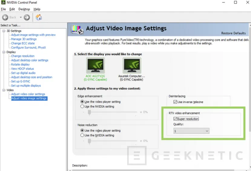 Geeknetic Ya disponible NVIDIA RTX Video Super Resolution con mejora de calidad de los vídeos mediante IA 2