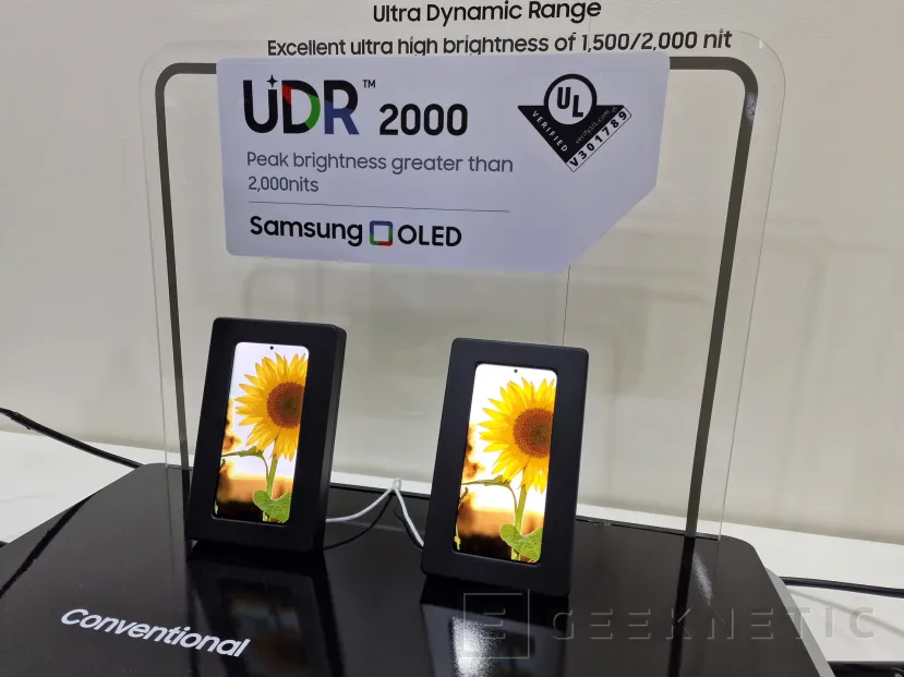 Geeknetic Samsung Display muestra soluciones OLED de paneles plegables o con alto brillo UDR de hasta 2.000 nits 3