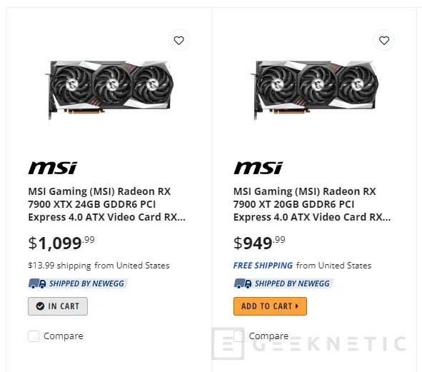 Geeknetic Las MSI Radeon RX 7900 Series se ponen a la venta desde los 949 dólares  1