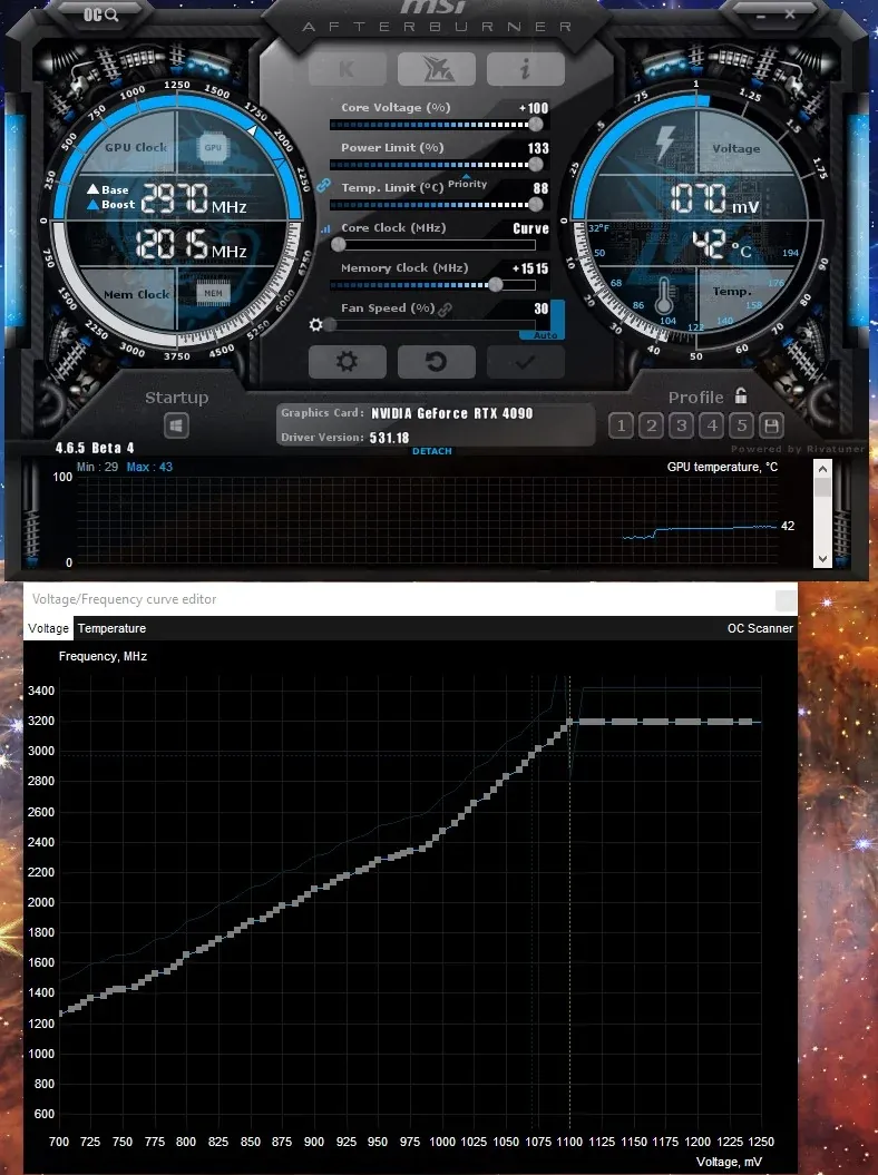 Geeknetic NVIDIA cambia la GPU en la RTX 4090 FE reduciendo su límite de voltaje de 1,1 a 1,07 V 3