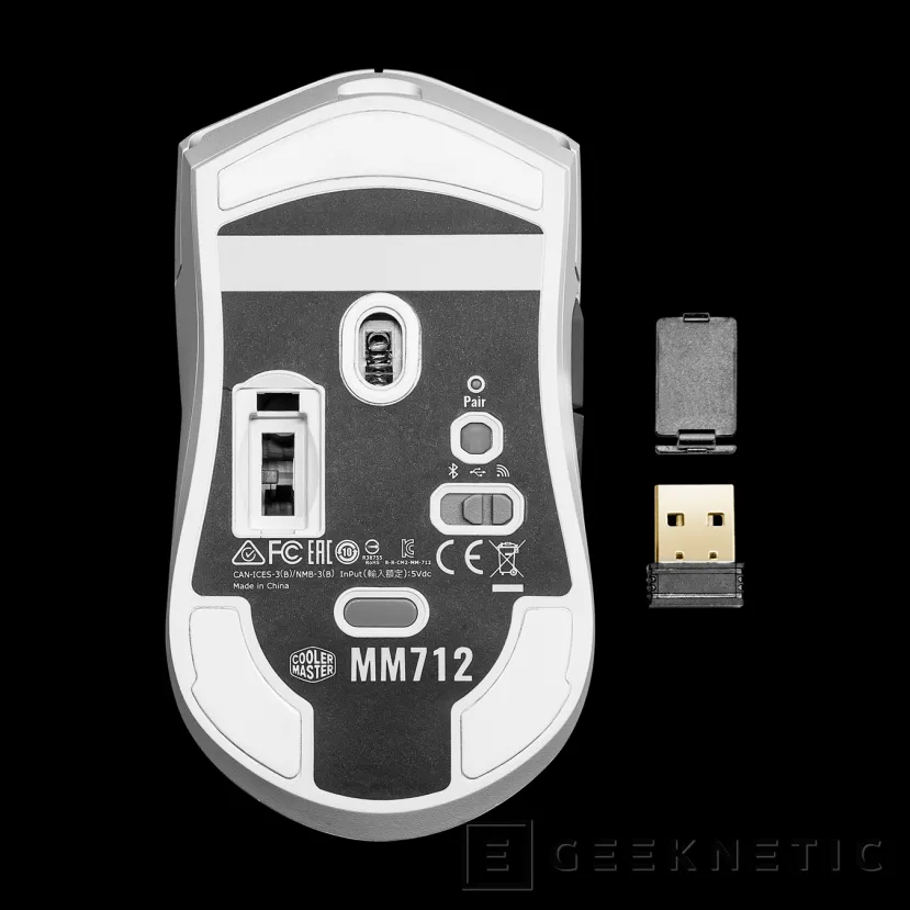 Geeknetic Cooler Master lanza su ratón MM712 inalámbrico con sensor de 19k dpi y solo 59 gramos 4