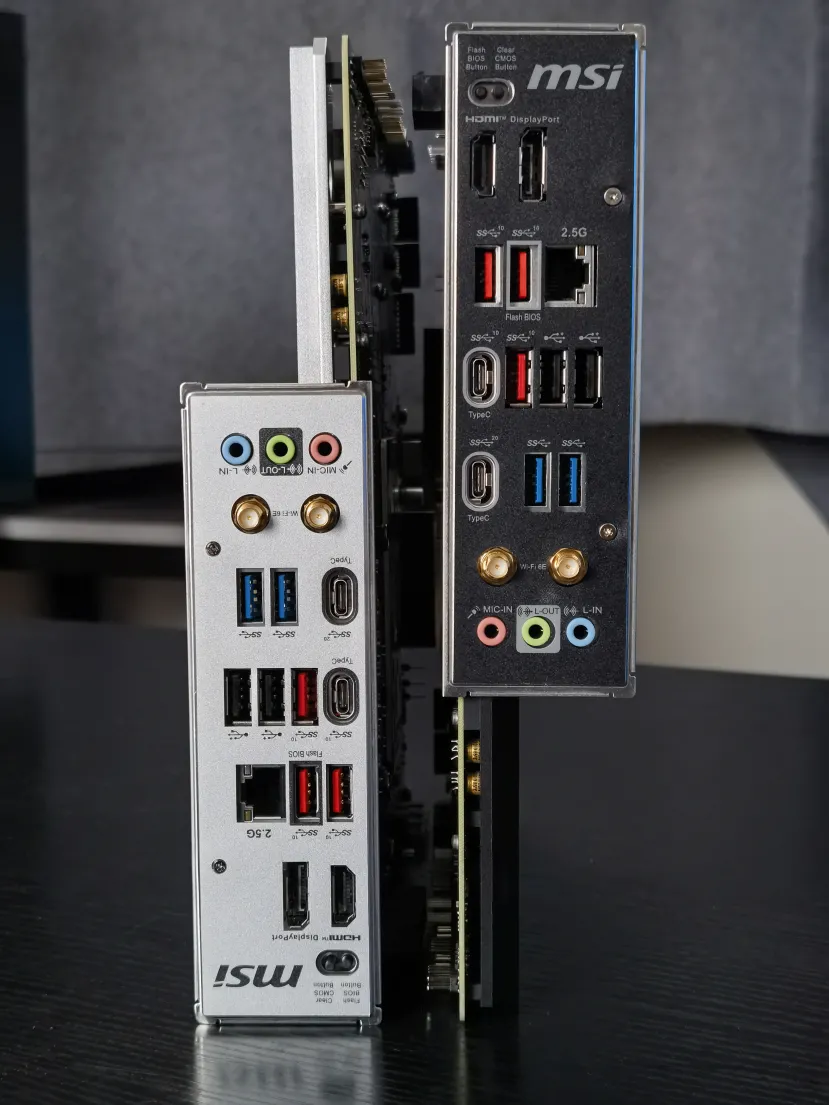 Geeknetic Vista una placa MSI con varios conectores movidos a su parte trasera 3