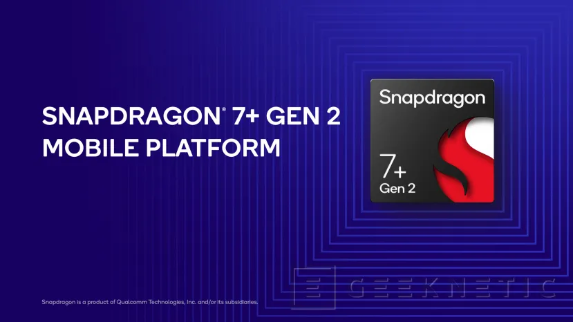 Geeknetic Qualcomm presenta el Snapdragon 7+ Gen 2 con un rendimiento 50% superior a la pasada generación 4