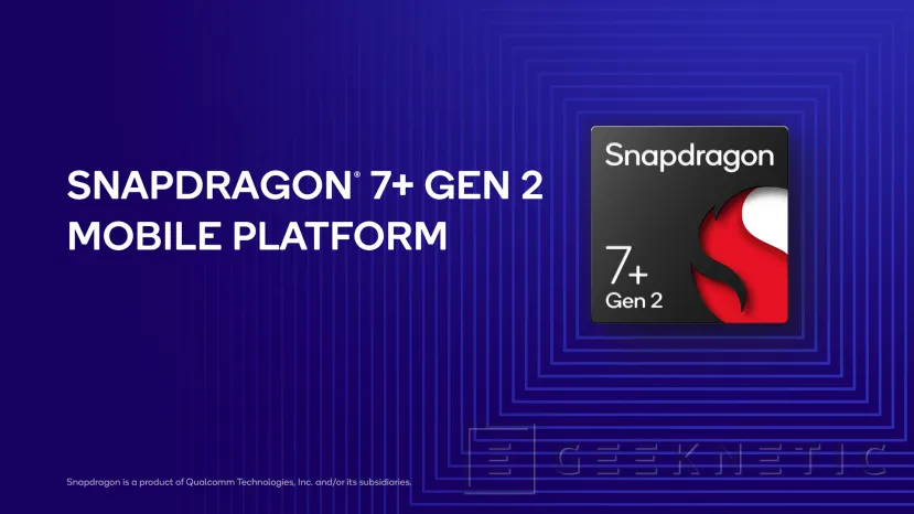 Geeknetic Qualcomm presents the Snapdragon 7+ Gen 2 with 50% higher performance than the last generation 4