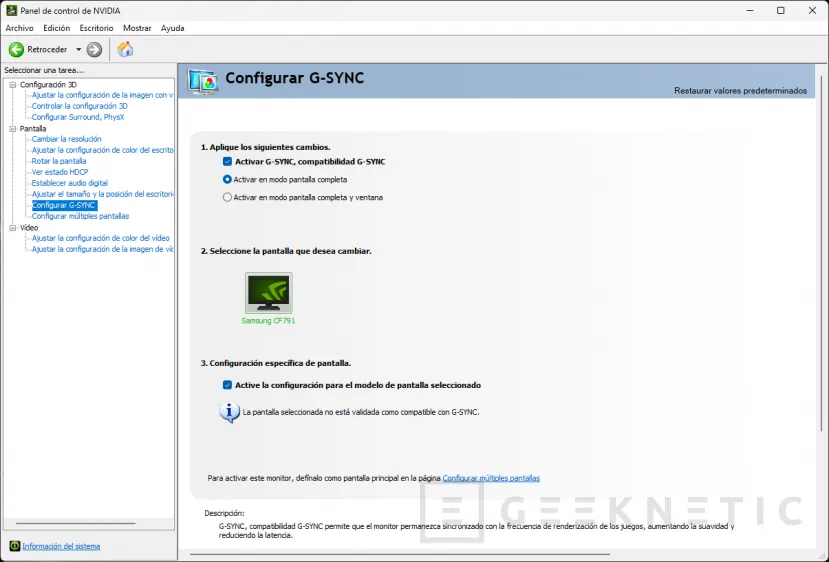 Geeknetic Cómo saber si mi Monitor es compatible con G-SYNC 8