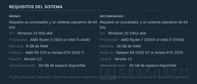 Geeknetic Halo Infinite recibe una actualización que impide jugar con gráficas de 3 GB de VRAM 2