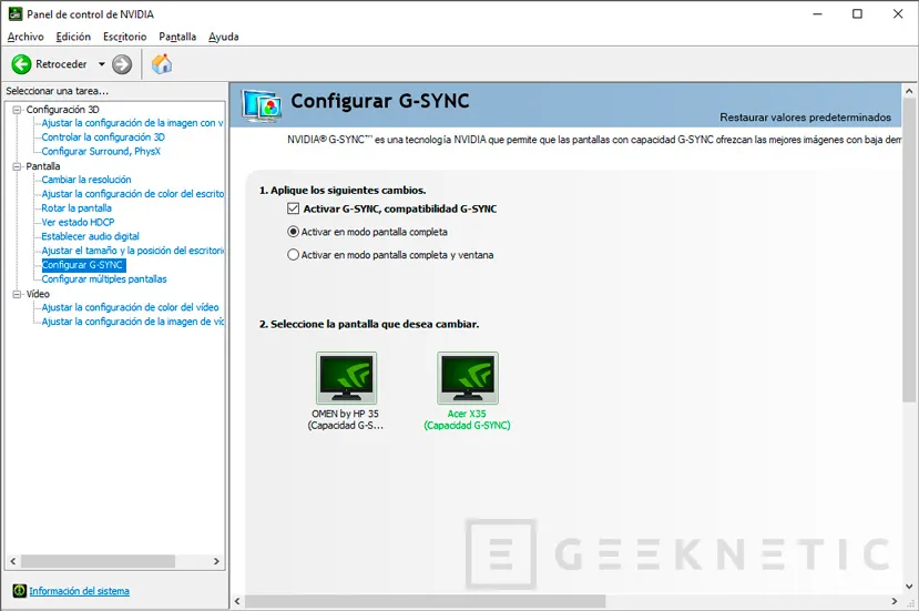 Geeknetic Cómo saber si mi Monitor es compatible con G-SYNC 4
