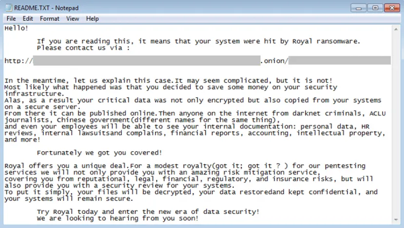 Geeknetic El gobierno estadounidense advierte de la aparición del ransomware Royal 1