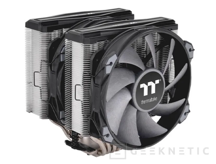 Geeknetic The Thermaltake ToughAir 710 Heatsink combines 7 Heatpipes with two Heatsink Towers 1