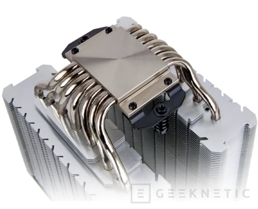 Geeknetic The Thermaltake ToughAir 710 Heatsink combines 7 Heatpipes with two Heatsink Towers 2