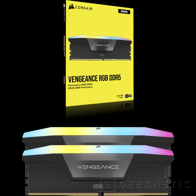 Geeknetic Nuevas memorias CORSAIR VENGEANCE RGB DDR5 de 48 GB (2x24GB) con velocidades de 7.000 MHz 3