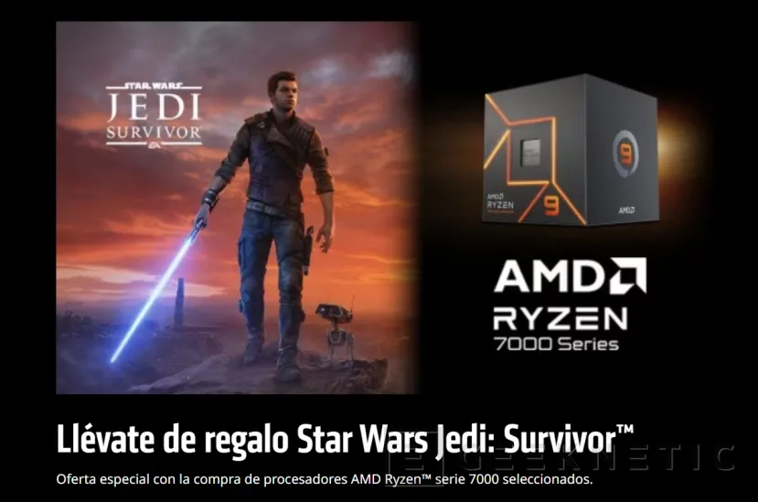 Geeknetic AMD regala el Star Wars Jedi: Survivor por la compra de procesadores  Ryzen 7000 de sobremesa 1
