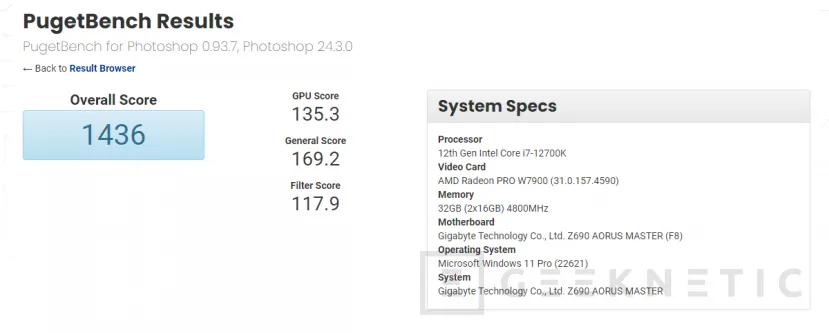 Geeknetic Filtrada en PugetBench la AMD Radeon W7900 de la serie AMD Radeon PRO 1