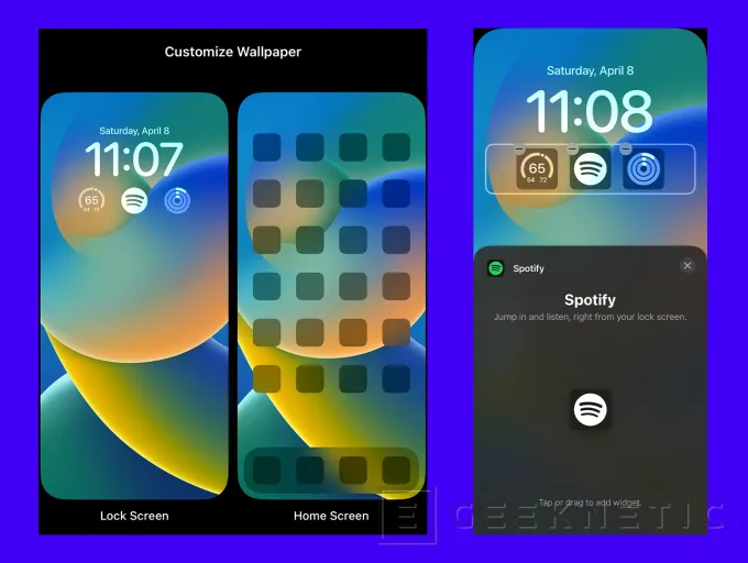 Geeknetic Spotify lanza un nuevo widget para la pantalla de bloqueo de iOS 1