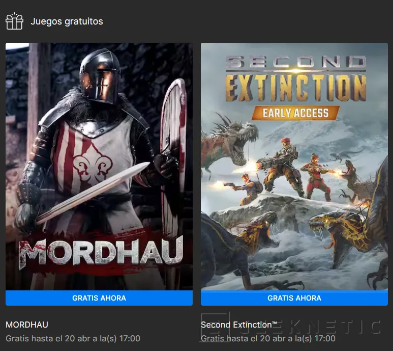 Geeknetic Consigue Gratis Mordhau y Second Extinction en la Epic Games Store durante esta semana 1