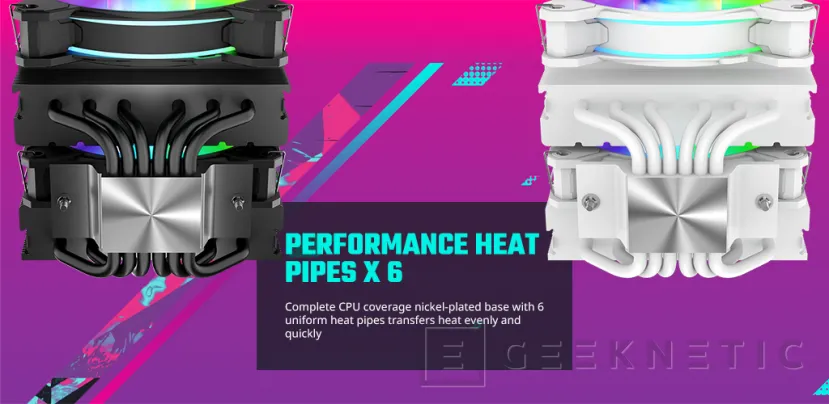 Geeknetic Cooler Master lanza los nuevos disipadores Hyper 622 Halo de doble torre con 6 heatpipes y dos ventiladores ARGB 2