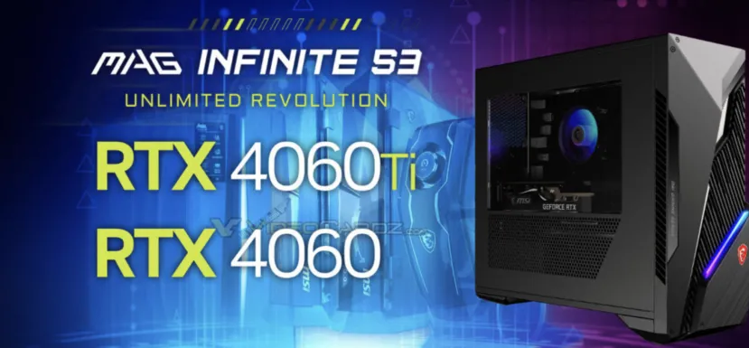 Geeknetic Los sobremesa MSI MAG Infinite S3 se filtran con las RTX 4060 TI y RTX 4060 de 8 GB 1