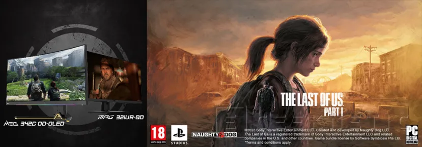 Geeknetic MSI ofrece The Last of Us Parte 1 para PC con la compra de su monitor MSI MEG 342C QD-OLED 1
