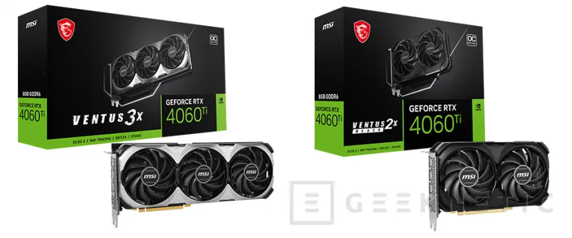 Geeknetic MSI presenta las GeForce RTX 4060 Ti de las series GAMING y VENTUS con 2 y 3 ventiladores 3