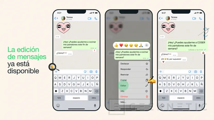 Geeknetic WhatsApp nos permitirá editar mensajes durante los primeros 15 minutos 1