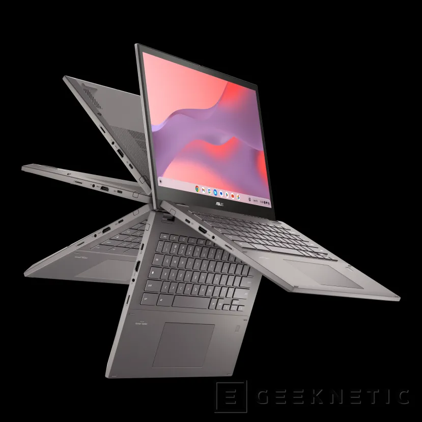 Geeknetic ASUS presenta el Chromebook CM34 Flip, con un AMD Ryzen 5 7520C, pantalla de 14&quot; táctil y bisagra 360 3