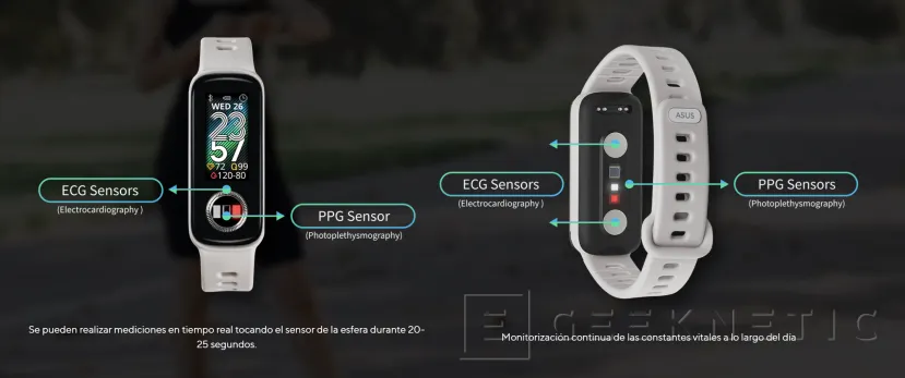 Geeknetic La ASUS VivoWatch 5 AERO es capaz de medir la presión arterial y realizar electrocardiogramas 3